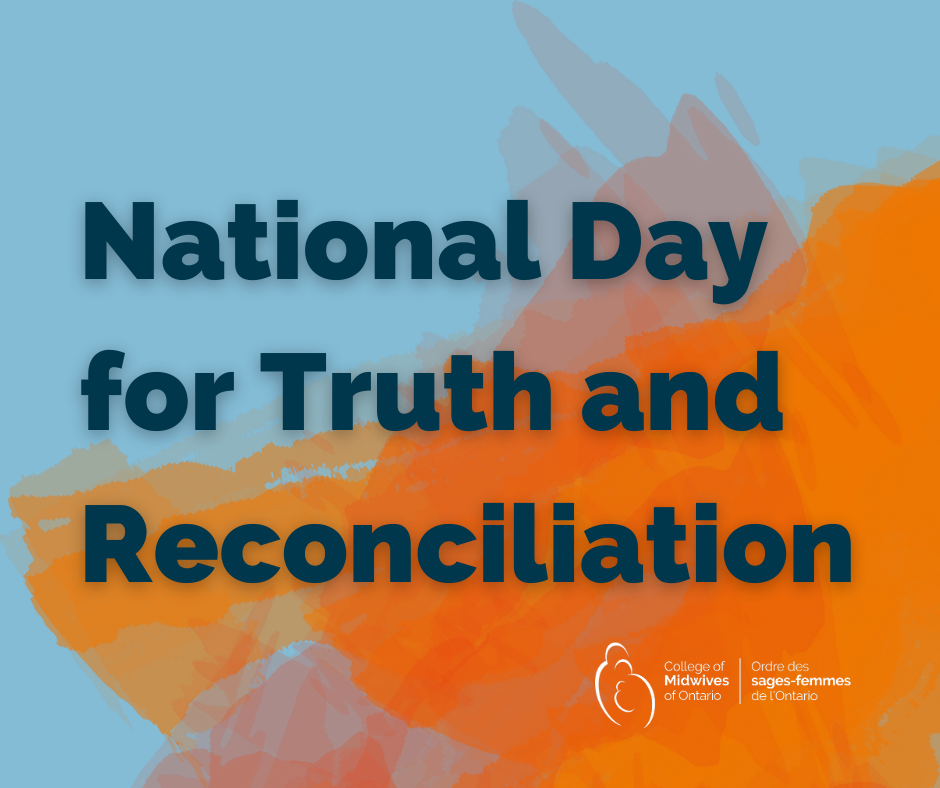 Blue background with orange design. Text reads "National Day for Truth and Reconciliation" 